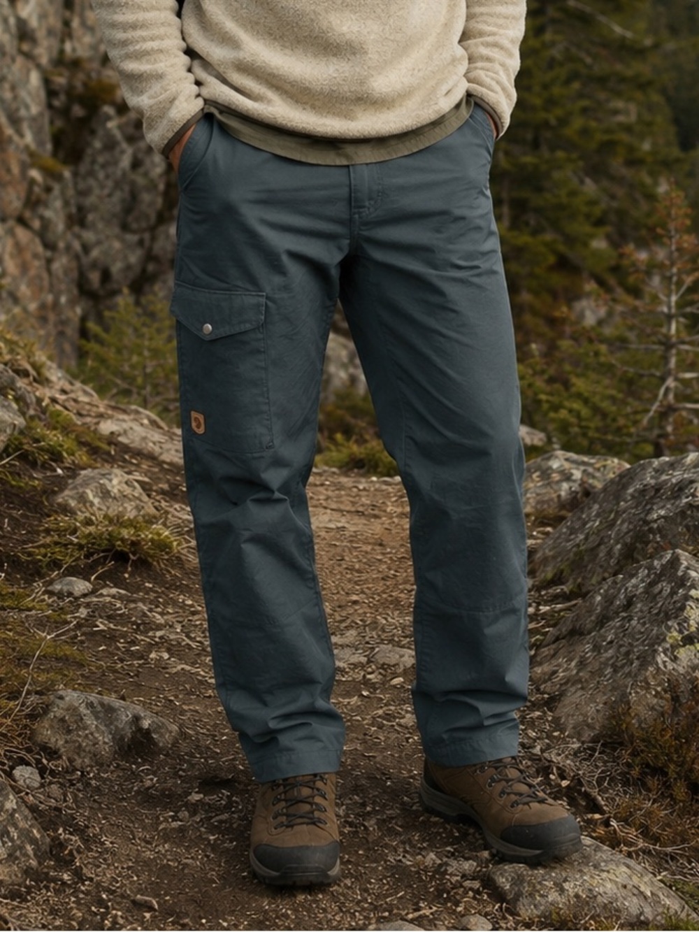 Fjällräven Greenland Jeans G-1000 Cargo Hiking Pants Men 36 Gorpcore Outdoor